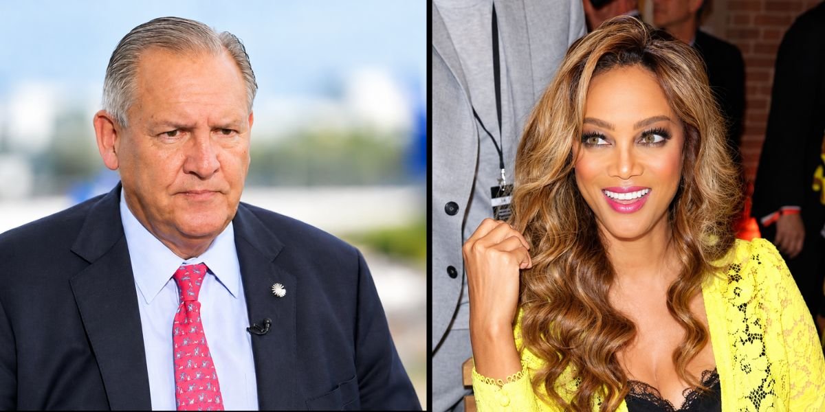 Tyra Banks and Greg Hayes